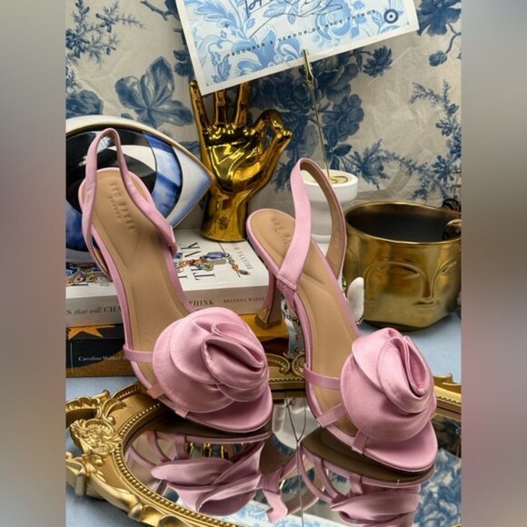 🆕 TED BAKER LONDON 🧿 NWOB ARIA ROSE Pink Floral Applique Sandal, Sz 6.5 / 37 - Picture 3 of 14